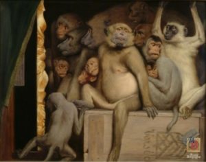 Scimmie come critici d'arte, Museo Borgogna